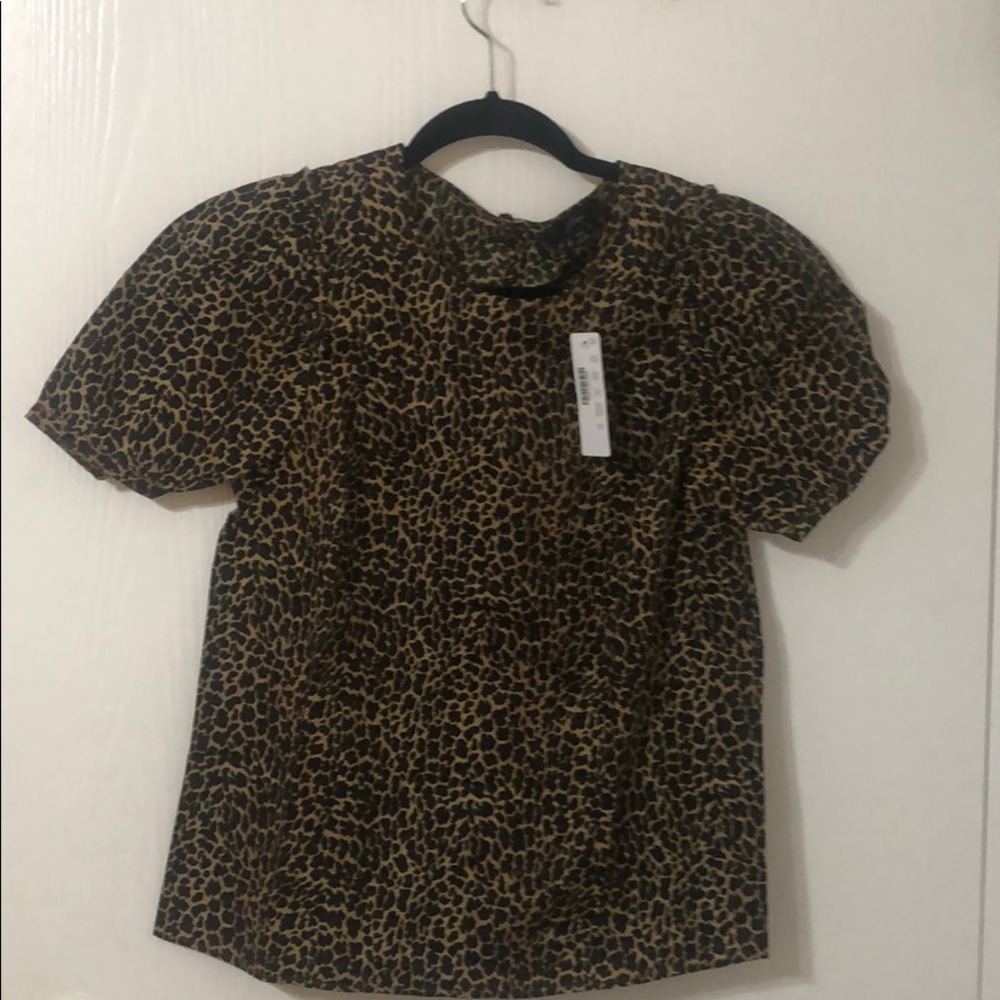 J.Crew blouse animal print Leo